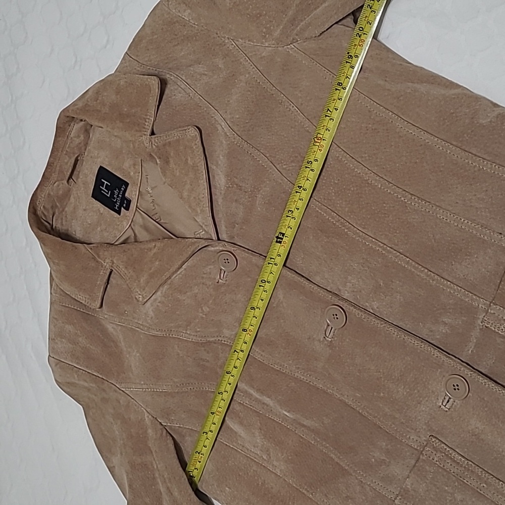 Vtg. Lady Hathaway Suede Fitted Blazer Jacket - Picture 4 of 10